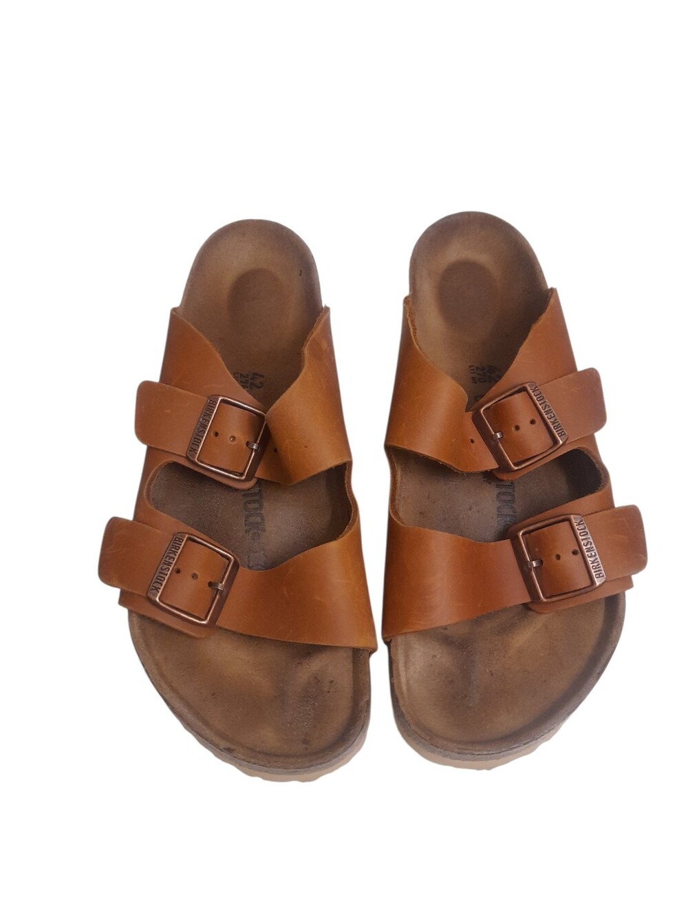 Birkenstock Arizona Two-Strap Sandals in Cognac Brown